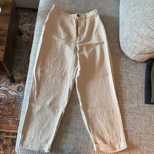 Zara cream ankle dress pants